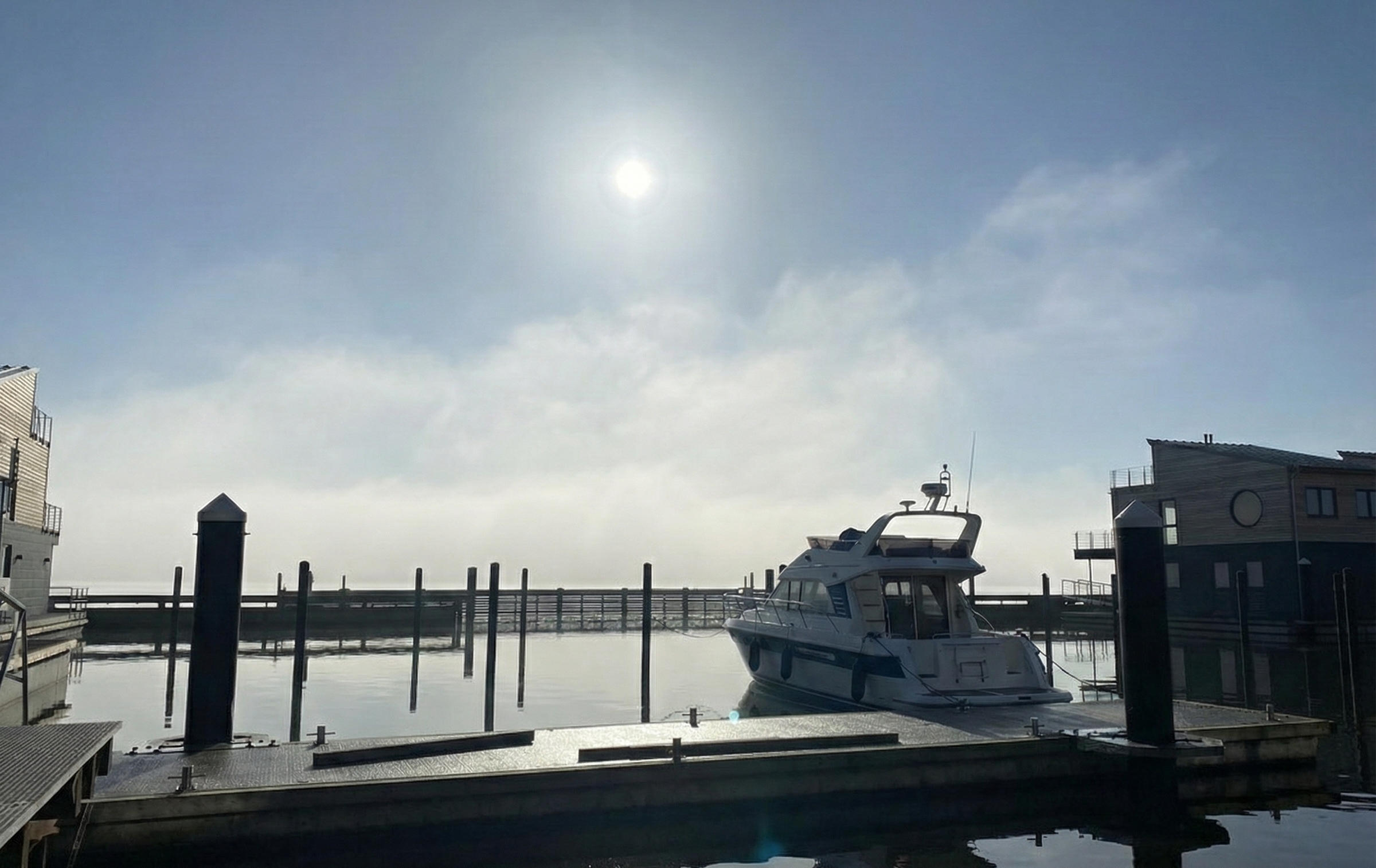 Günstiger Liegeplatz am Schwimmsteg Ost im Pionierhafen Schleswig